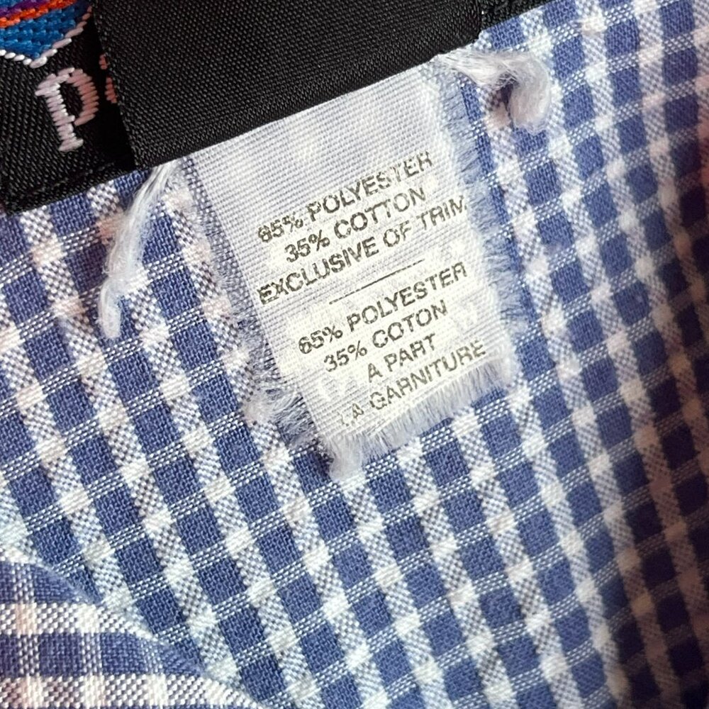 Patagonia vintage blue gingham sleeveless shirt XS - Picture 5 of 8